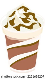 An illustration of chocolate frappe