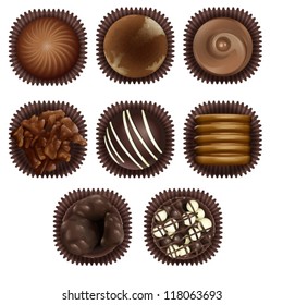 illustration of chocolate on a white background