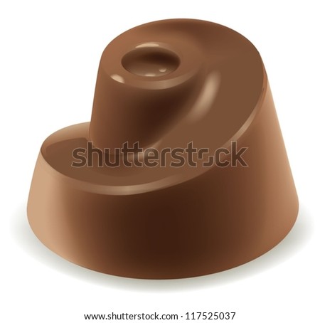 illustration of a chocolate on a white background