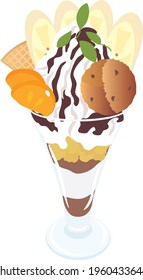 An Illustration of chocolate parfait