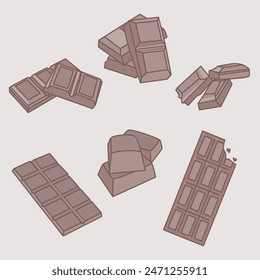 Illustration of chocolate piece food