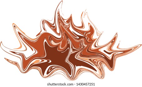 Illustration of chocolate spilled. Isolated