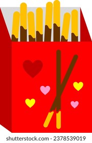 It's an illustration of chocolate stick cookies