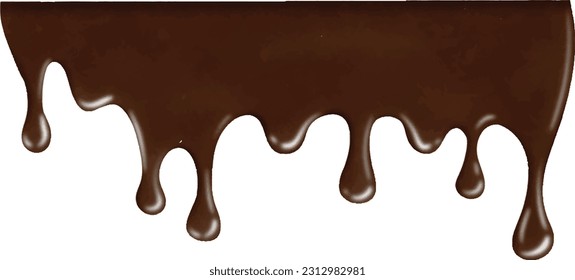 Illustration of Chocolate tempering top lava watercolor hand painting