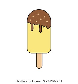 Illustration of Chocolate-Dipped Ice Cream Bar