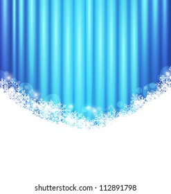 Illustration Christmas abstract wallpaper with sparkle, snowflakes - vector