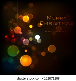ilustração de fundo de Natal com efeito Bokeh