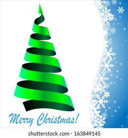 Illustration of a Christmas background and Christmas trees. Vector.