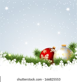 Illustration of a Christmas background. Vector.