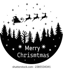 illustration of a christmas background,silhouette, animal, cat, vector, christmas, deer, reindeer, 