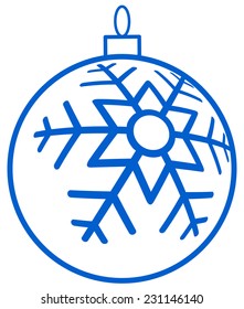 Illustration of the Christmas ball icon