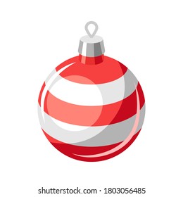 Illustration of christmas ball. Merry Christmas or Happy New Year decoration.