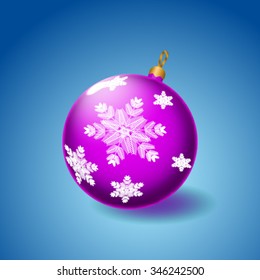 Illustration Christmas balls with snowflakes.