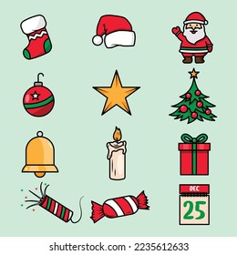 Die Illustration des Weihnachtspakets