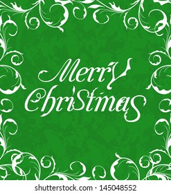 Illustration Christmas card, Merry Christmas lettering - vector