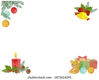 Illustration of Christmas card. water color.