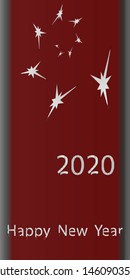 Illustration of a Christmas card.Bright festive new year design.The best option for your business.New year 2020.Vector graphics.