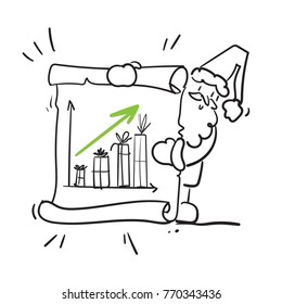 Illustration of Christmas doodle elements