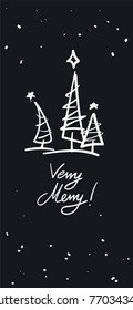 Illustration of Christmas doodle elements