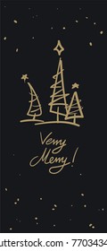 Illustration of Christmas doodle elements