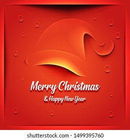 An illustration of Christmas ecard in vector art. For sending to the one you love your wish message, invite them to a party. Message for celebrating Christmas and happy new year, etc.