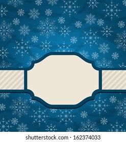 Illustration Christmas elegant card with snowflakes - vector