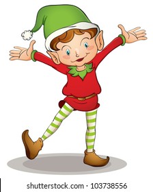 Illustration of a christmas elf