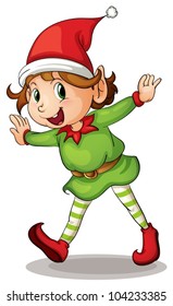 Illustration of a christmas elf