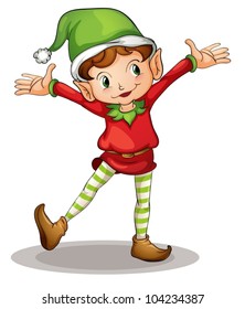 Illustration of a christmas elf