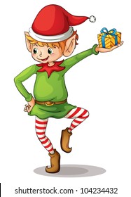 Illustration of a christmas elf