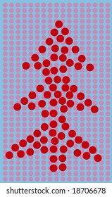 Illustration of christmas fir tree in the form of the circles