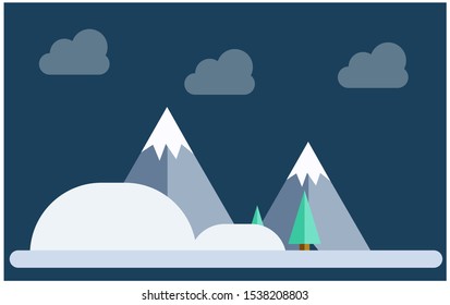 illustration of christmas flat background