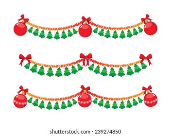 illustration of a Christmas garland