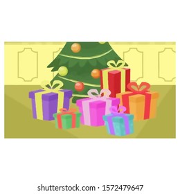illustration of a christmas gift box