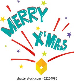 illustration of christmas gift box on a white background