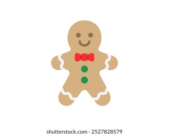 Ilustración del icono de galleta de jengibre de Navidades.