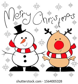 illustration of a christmas greeting card