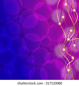 Illustration. Christmas greeting on a purple background