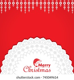 Illustration of christmas greeting with symbols stock vector