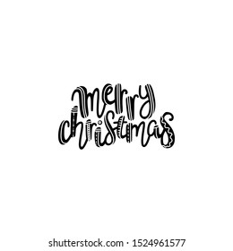 Illustration of Christmas and happy new year theme. Hand drawn lettering design for card, banners, posters and other.