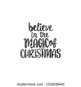 Illustration of Christmas and happy new year theme. Hand drawn lettering design for card, banners, posters and other.
