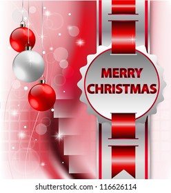 	Illustration of Christmas holiday background with abstract elements and embellishments