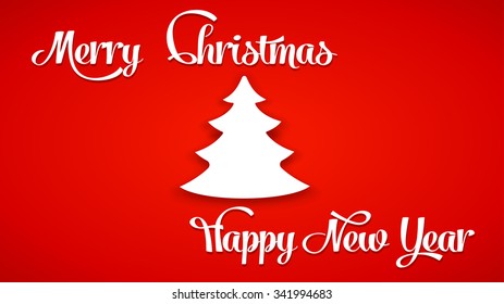 illustration of christmas holiday background with tree