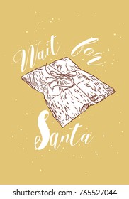 Illustration of a Christmas Holiday Design with Gift Box. Vector.