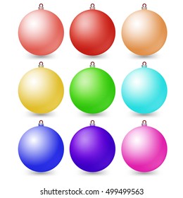 Illustration Christmas multicolor balls