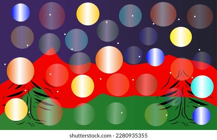 Illustration of christmas and new year background