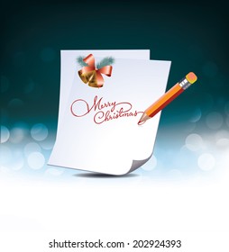 Illustration of christmas note