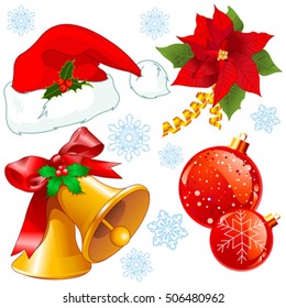 Illustration of Christmas objects collection