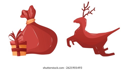 Ilustración de Elementos de adorno de Navidad