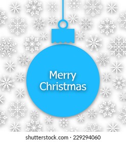 Illustration Christmas paper composition, unusual greeting card - vector
